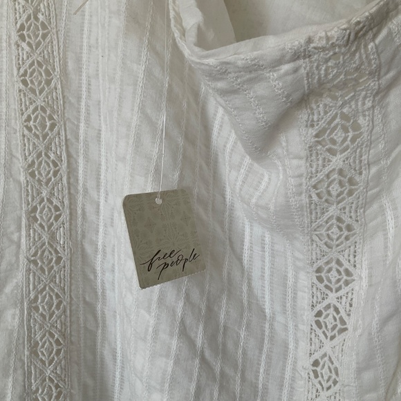 FREE PEOPLE Beautiful white cotton asymmetric dress - Picture 14 of 16